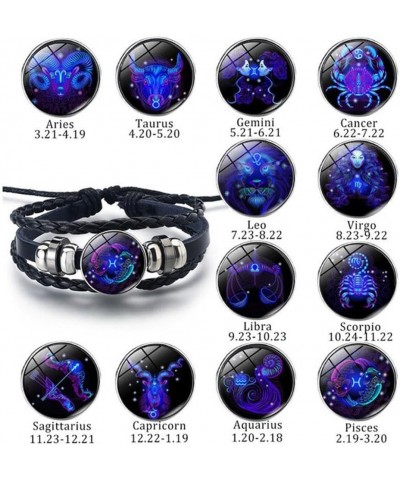 Zodiac Signs Spirit Bracelet, Handmade Woven Spiritual Bracelets for Women, 12 Constellations Multilayer Adjustable Zodiac Br...