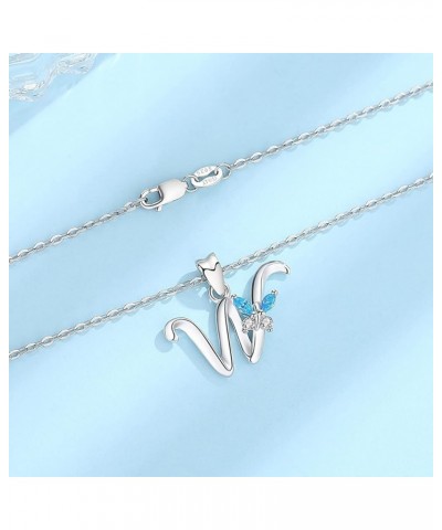 Sterling Silver Butterfly Initial Necklaces for Women, Elegant Letter Neckles Personalized Gift for Mother, Sister, Daughter,...