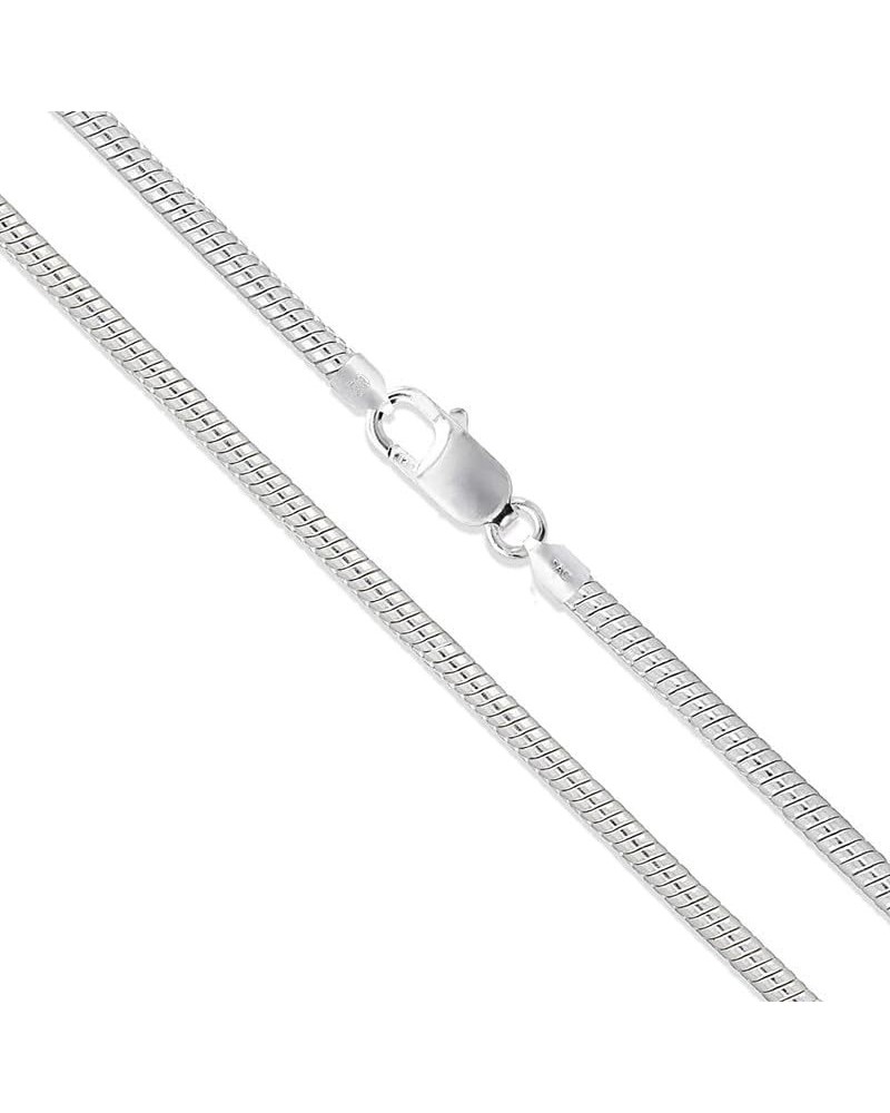 925 Sterling Silver Snake Chain Necklace 1.2MM 2MM Solid Flexible Silver Snake Chain for Women Men-16/18/20/22/24/26 inch (Gi...