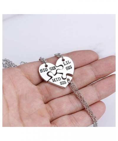 BFF Best Friend Necklaces for 2/3/4 Girls Fashion Rhinestone Crystal Puzzle Couples Friendship Pendant Necklaces Sister for 3...