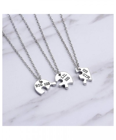 BFF Best Friend Necklaces for 2/3/4 Girls Fashion Rhinestone Crystal Puzzle Couples Friendship Pendant Necklaces Sister for 3...