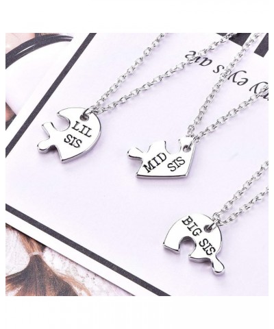 BFF Best Friend Necklaces for 2/3/4 Girls Fashion Rhinestone Crystal Puzzle Couples Friendship Pendant Necklaces Sister for 3...