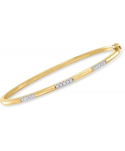 0.20 ct. t.w. Diamond Bangle Bracelet in 18kt Gold Over Sterling. 7 inches $76.50 Bracelets