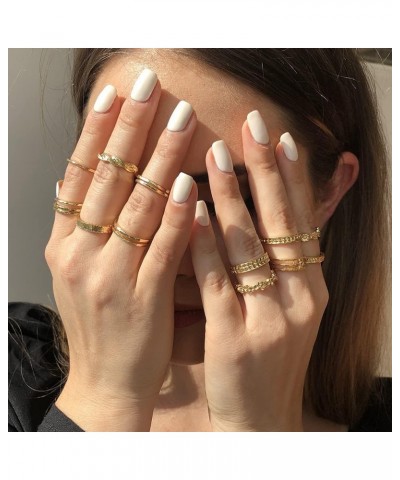 Vintage Knuckle Midi Ring Set Open Rings for Women Adjustable Set 12Pcs Gold $7.22 Rings