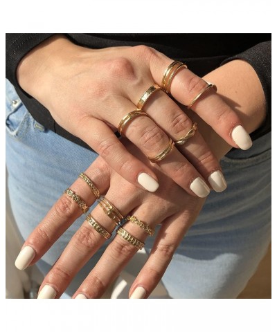 Vintage Knuckle Midi Ring Set Open Rings for Women Adjustable Set 12Pcs Gold $7.22 Rings