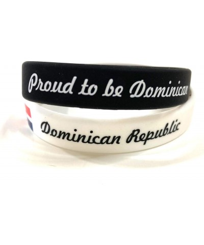 Dominican Republic Flag Wristbands Accessory Clothing Fashion Style for Men Women Unisex Style Design Silicone Bracelet DR $8...