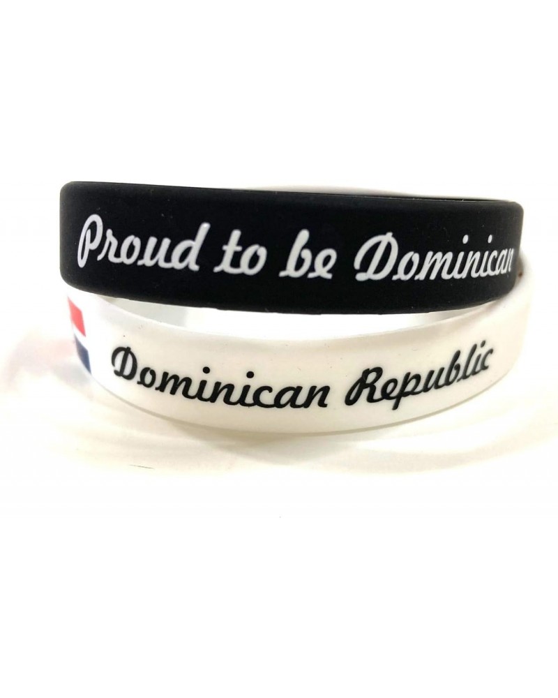 Dominican Republic Flag Wristbands Accessory Clothing Fashion Style for Men Women Unisex Style Design Silicone Bracelet DR $8...