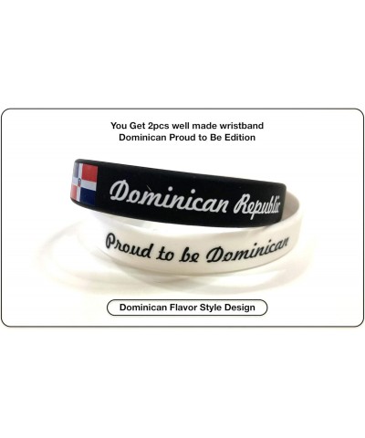 Dominican Republic Flag Wristbands Accessory Clothing Fashion Style for Men Women Unisex Style Design Silicone Bracelet DR $8...