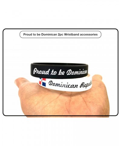 Dominican Republic Flag Wristbands Accessory Clothing Fashion Style for Men Women Unisex Style Design Silicone Bracelet DR $8...