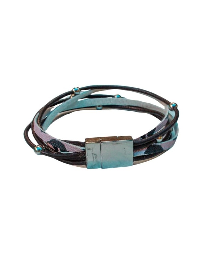 Print Bracelet with Leather $14.70 Bracelets