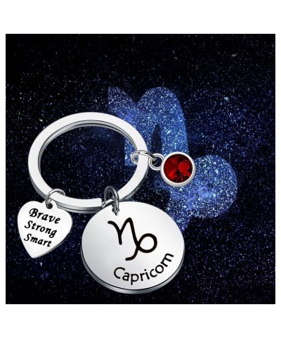 12 Zodiac Constellation Disc Keychain Birthstone Horoscope Jewelry Astrology Gift For Family Friend Capricorn Keychain $9.35 ...