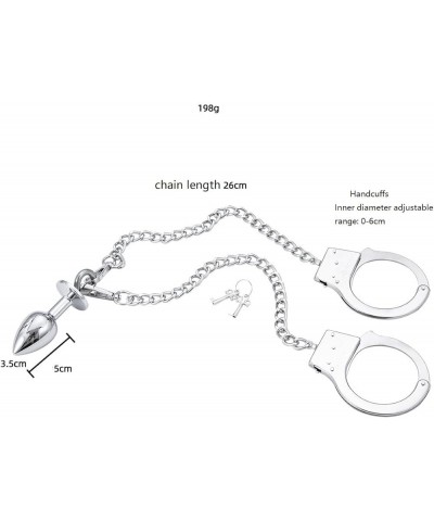 Stainless Steel Wrist Ankle O Ring Double Lock Hand-Cuffs Ankle Handcuffs, Heavy Duty Tactical Steel Metal Hand Cuffs for Wom...