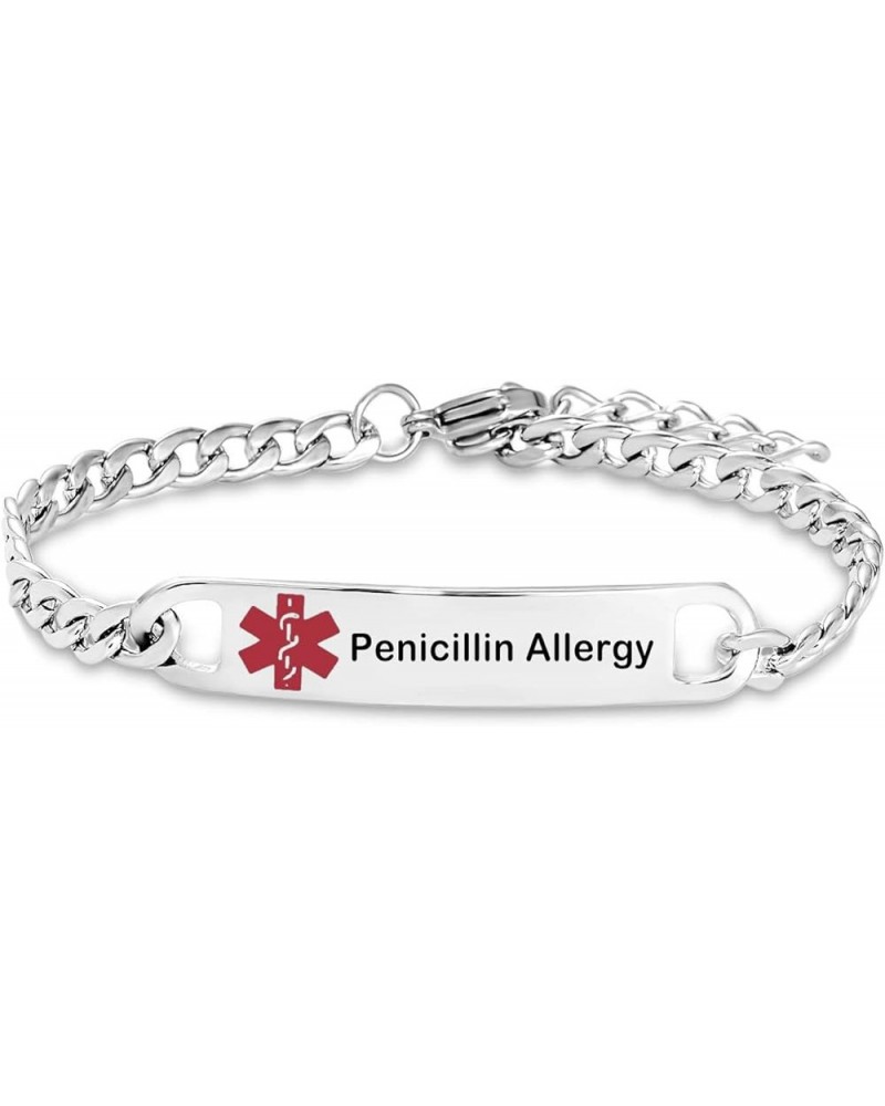 Medical ID Bracelet Diabetes DNR Organ Donor Emergency Identify Gift for Mom Family Daughter Son Husband Grandma Stainless St...