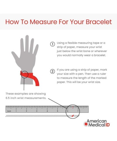 Stainless Steel Sleek Red Outline Bracelet – Medical ID Bracelet Orange 7" (for 6.5" wrists) $18.43 Bracelets