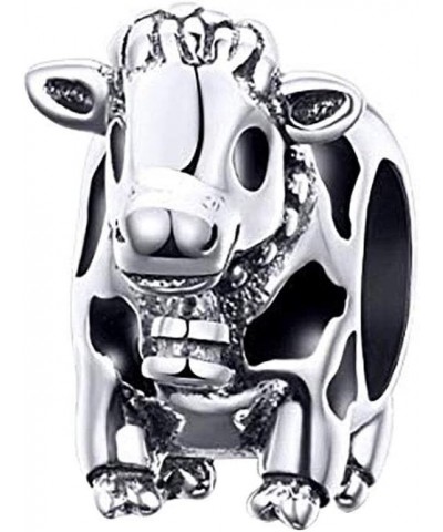 Animals Charm 925 Sterling Silver PET Charm Beads fit Pandora Charms Bracelet & Necklace cow $10.00 Bracelets