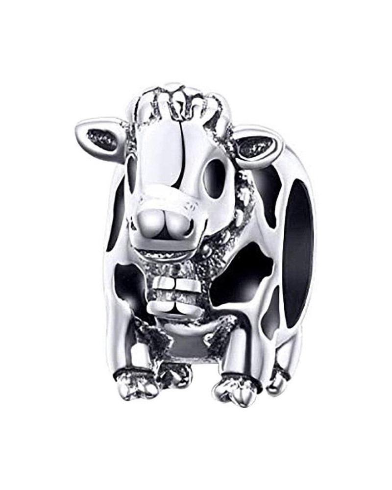 Animals Charm 925 Sterling Silver PET Charm Beads fit Pandora Charms Bracelet & Necklace cow $10.00 Bracelets