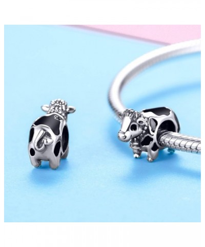 Animals Charm 925 Sterling Silver PET Charm Beads fit Pandora Charms Bracelet & Necklace cow $10.00 Bracelets