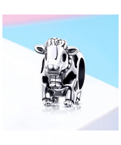 Animals Charm 925 Sterling Silver PET Charm Beads fit Pandora Charms Bracelet & Necklace cow $10.00 Bracelets