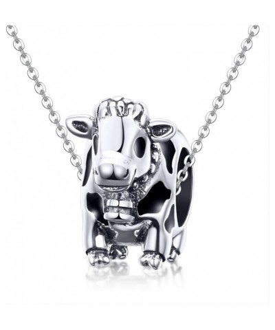 Animals Charm 925 Sterling Silver PET Charm Beads fit Pandora Charms Bracelet & Necklace cow $10.00 Bracelets