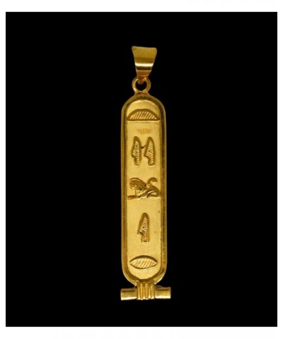 Customize Personalized Cartouche Necklace Available 14K Gold, 18K Gold and Sterling Silver 1-2 Sided Pendant Translate to Hie...