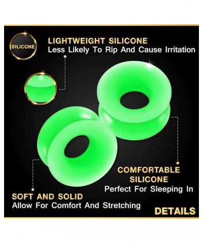 2PCS Silicone Green Double Flared Saddle Stretcher Ear Tunnel Gauge Plug Earring Lobe Piercing Jewelry Pick Size N:2PCS-1-3/1...