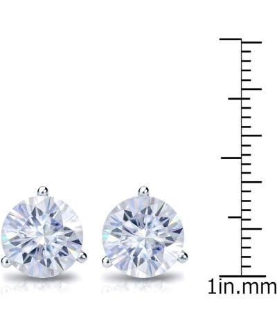 1 to 7 Carat Moissanite Round Stud Earrings in 18k Gold (G-H, cttw) 3-Prong Martini Set, Screw Back Yellow Gold 4.0 carats $7...