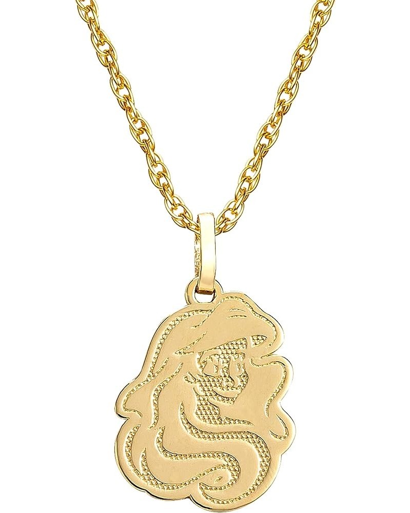 Classics 14k Gold Pendant Character Necklaces - Princess Ariel, Simba, Winnie the Pooh, Frozen Snowflake, Dumbo, Mickey Mouse...