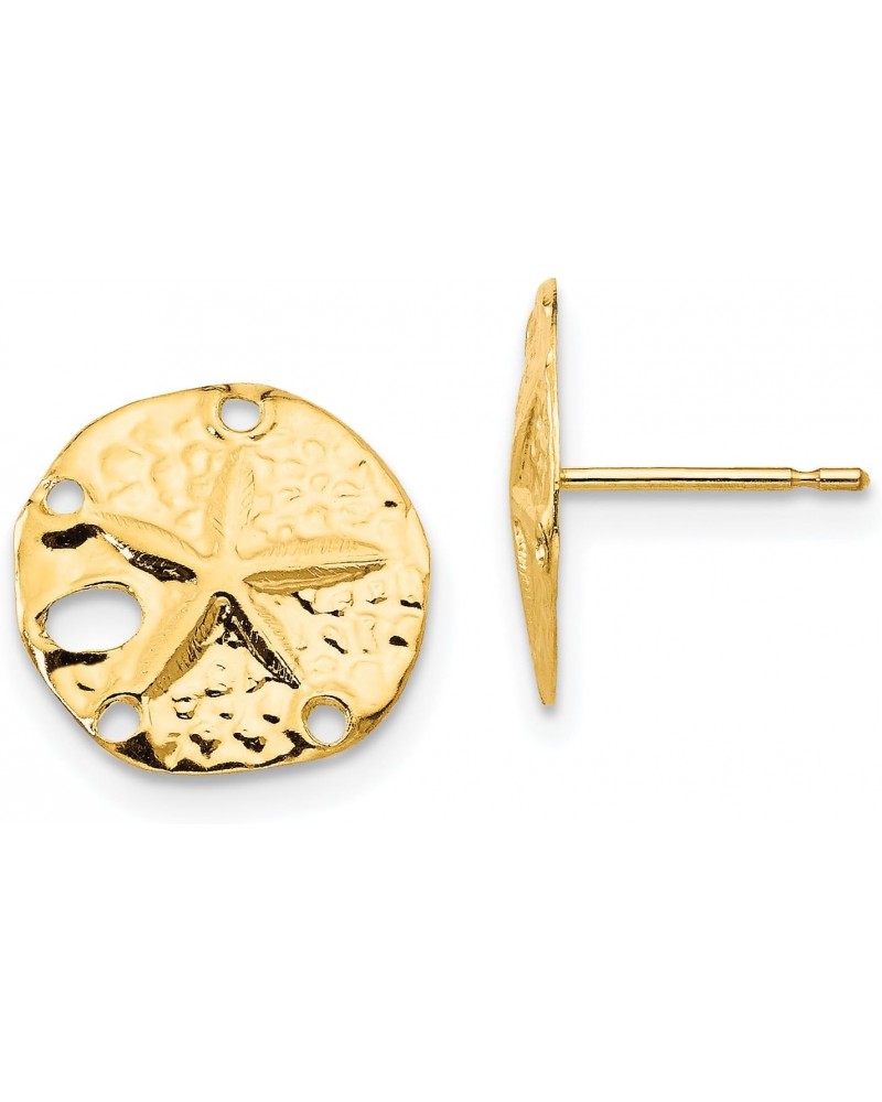 14K Yellow Gold Sand Dollar Post Earrings (Approximate Measurements 12mm x 10mm) $43.68 Earrings