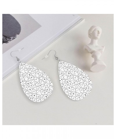 Cute Poodle Dog Earrings For Women Jewelry Lightweight Faux Leather Teardrop Drop Dangle Earrings 4 $7.83 Earrings