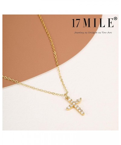 Gold Cross Necklace for Women Trendy | 14K Gold Plated Simple Cross Pendant Choker Necklace with Layered Chain Necklaces Set ...