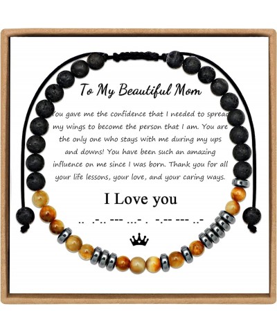 Morse Code Bracelets for Women Men I Love You Christmas Birthday Unique Funny Gift for Women Dad Mom Son Daughter Sister Best...