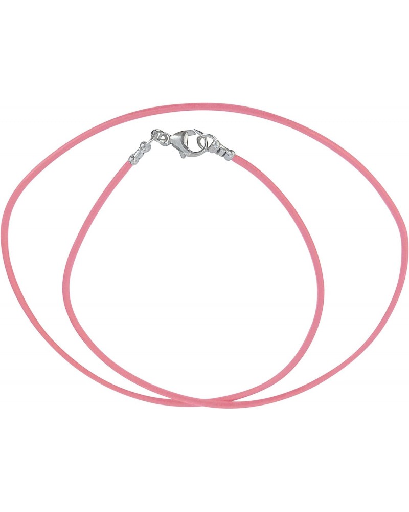 Sterling Silver 1.8mm Fine Pink Leather Cord Necklace $12.21 Necklaces