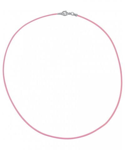 Sterling Silver 1.8mm Fine Pink Leather Cord Necklace $12.21 Necklaces