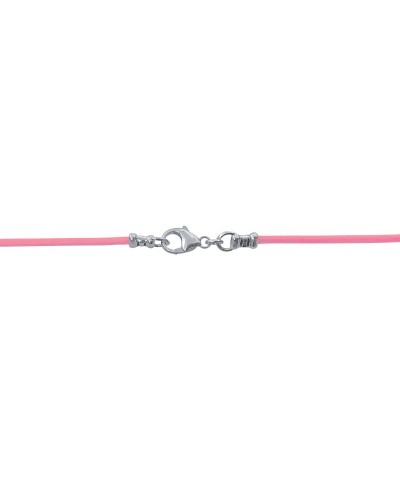 Sterling Silver 1.8mm Fine Pink Leather Cord Necklace $12.21 Necklaces