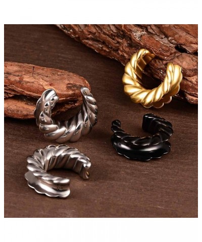 2PCS Cool Spiral Saddle Ear Plugs Tunnels Gauges Hypoallergenic 316 Stainless Steel Earrings Expanders Stretchers Piercing Bo...