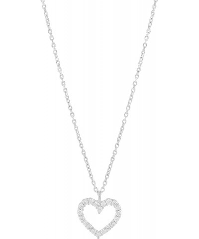 'Growing Love' Sterling Silver Cubic Zirconia Pendant Necklace, 15" + 2 $21.60 Necklaces