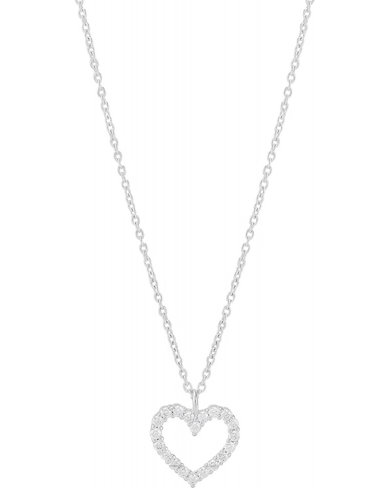 'Growing Love' Sterling Silver Cubic Zirconia Pendant Necklace, 15" + 2 $21.60 Necklaces