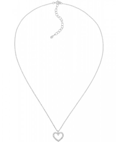 'Growing Love' Sterling Silver Cubic Zirconia Pendant Necklace, 15" + 2 $21.60 Necklaces