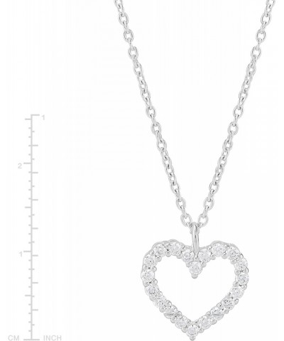 'Growing Love' Sterling Silver Cubic Zirconia Pendant Necklace, 15" + 2 $21.60 Necklaces