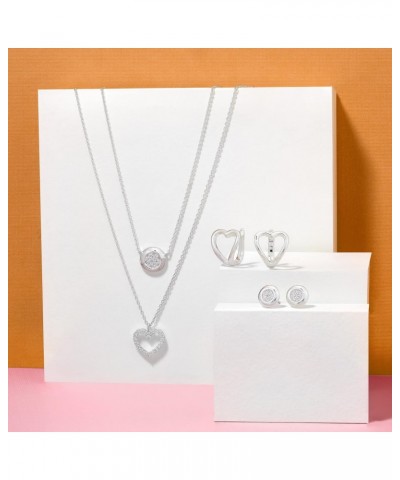 'Growing Love' Sterling Silver Cubic Zirconia Pendant Necklace, 15" + 2 $21.60 Necklaces