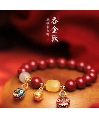 2024 Chinese New Year Dragon Bracelets,Dragon Bracelet Chinese Zodiac Feng Shui Lucky Amulet Stretch Bracelets,New Year Gifts...