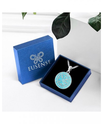 Compass Necklace for Women Men Sterling Silver 925 Compass Pendant Picture Locket Holds Ashes Urn Compass Jewelry C-G-Viking ...