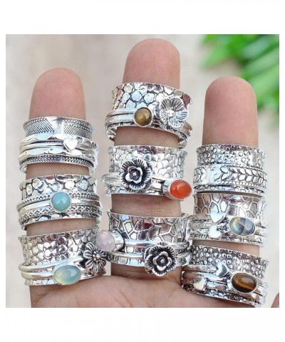 Spinner Rings Wholesale Lot for Women - Rings for Women - Fashion Ring Set, Silver Plated Stress Relief Fidget Spinner Ring, ...