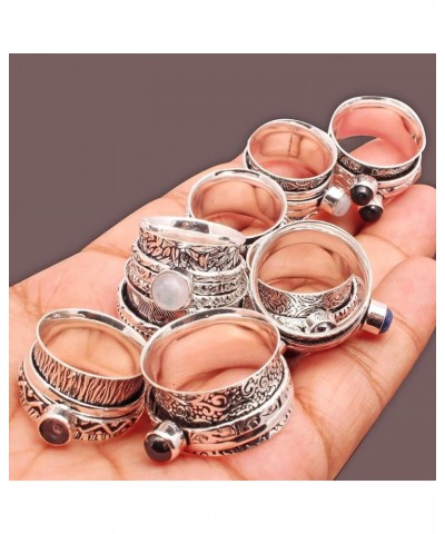 Spinner Rings Wholesale Lot for Women - Rings for Women - Fashion Ring Set, Silver Plated Stress Relief Fidget Spinner Ring, ...