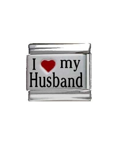 I Heart My Husband Red Heart Laser Italian Charm $8.87 Bracelets