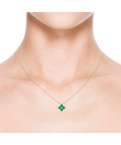 Natural Emerald Pendant Necklace for Women, Girls in 14K Solid Gold/Platinum | May Birthstone | Jewelry Gift for Her | Birthd...