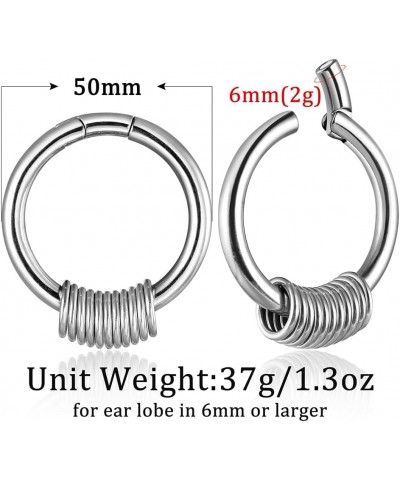 1 pair Classic great circle ear weight Hypoallergenic 6mm(2g) 316 Stainless Steel Ear Weights Plugs Tunnels Gauges silver gol...