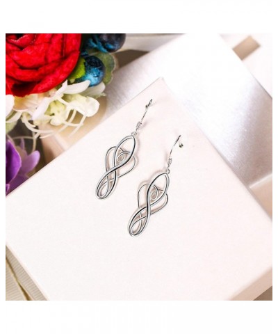 Women's 925 Sterling Silver Simple Open Filigree Tear Drop Hook Dangle Earrings C_925 Silver $11.96 Earrings