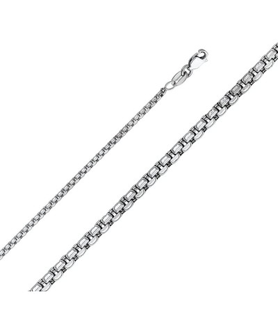 14K Hollow Gold Round Box Chains (Select Options) 20 Inches White Gold $110.95 Necklaces