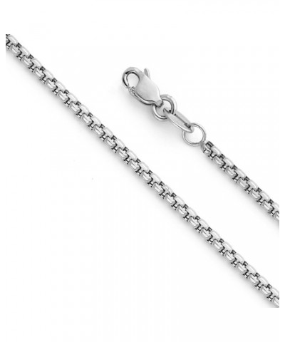 14K Hollow Gold Round Box Chains (Select Options) 20 Inches White Gold $110.95 Necklaces